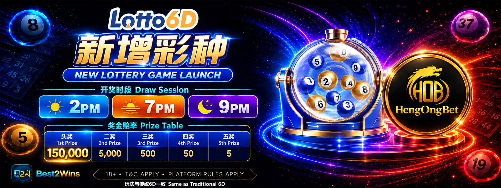 Lotto6D New Game Launch | HengOngBet